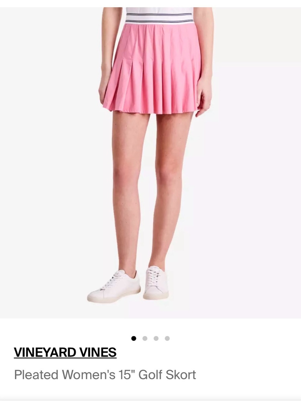 Vineyard Vines Pink Pleated Mini Skort